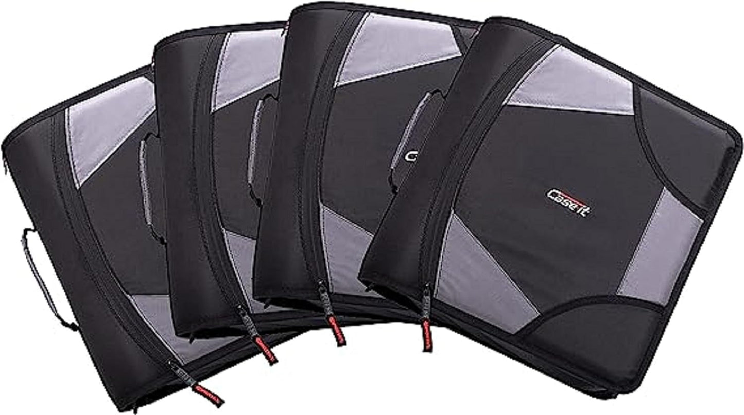 Case-it King Sized Zip Tab School Zipper Binder for Students