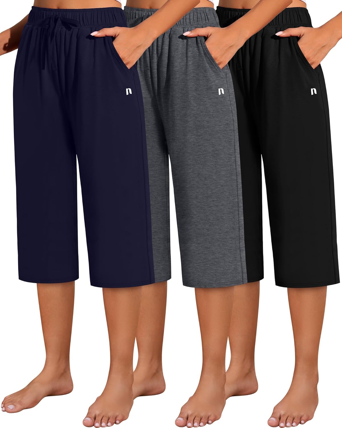 Neer Women's Capri Pants 3 Pack for Comfort and Style