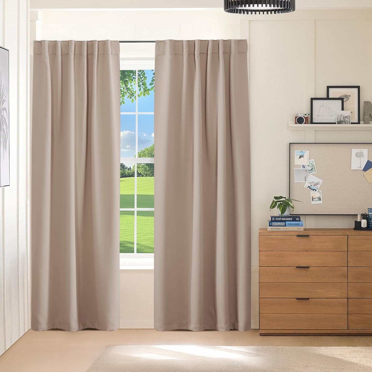 PONY DANCE Blackout Curtains for Bedroom and Living Room 42x90
