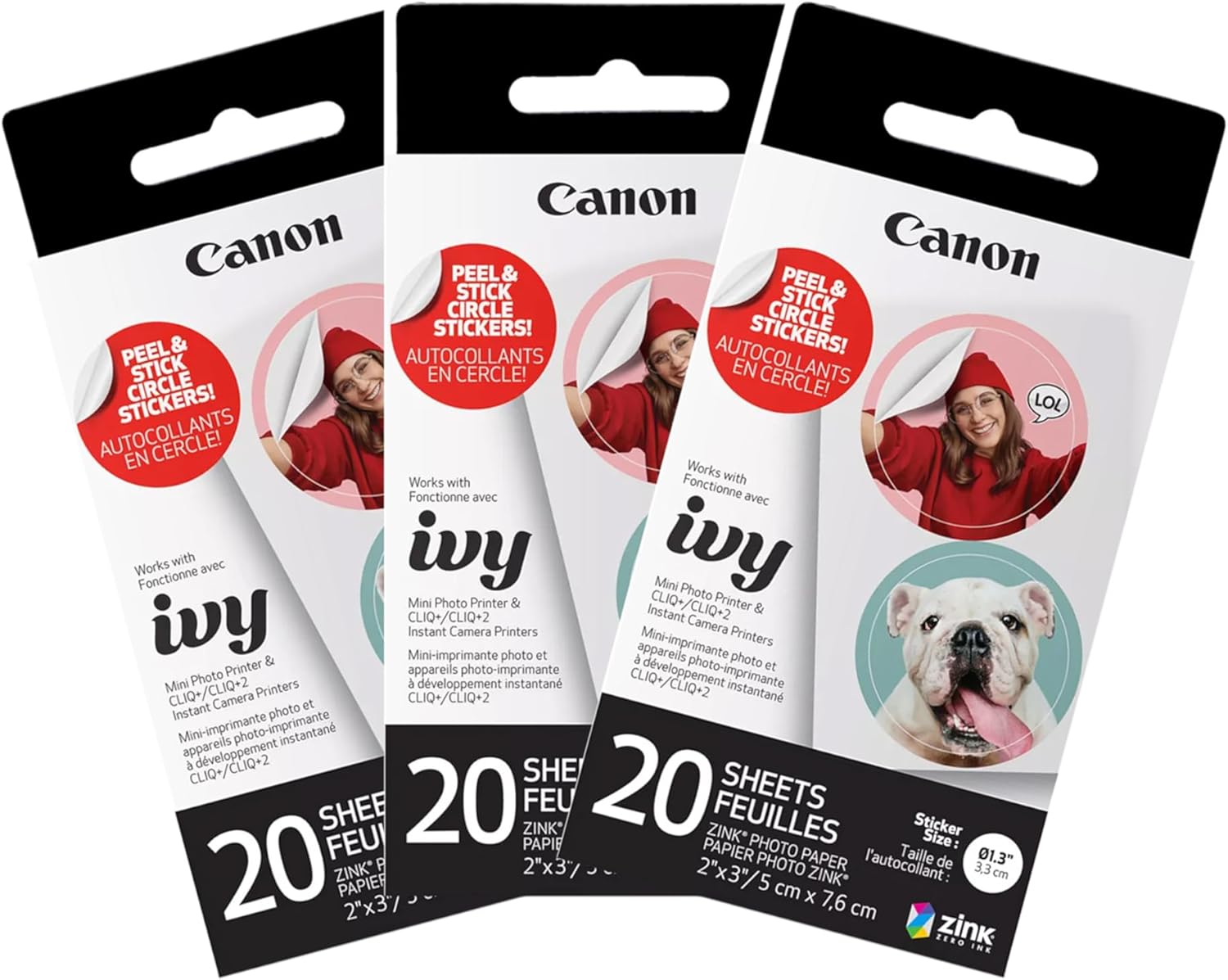 Canon Zink 60Sheet Sticker Bundle - Vibrant Prints Guaranteed