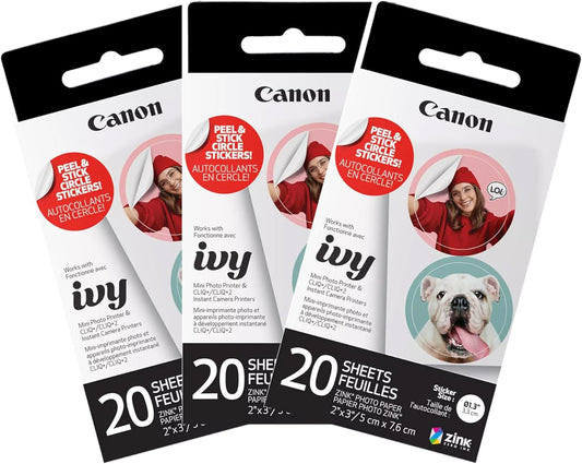 Canon Zink 60Sheet Sticker Bundle - Vibrant Prints Guaranteed