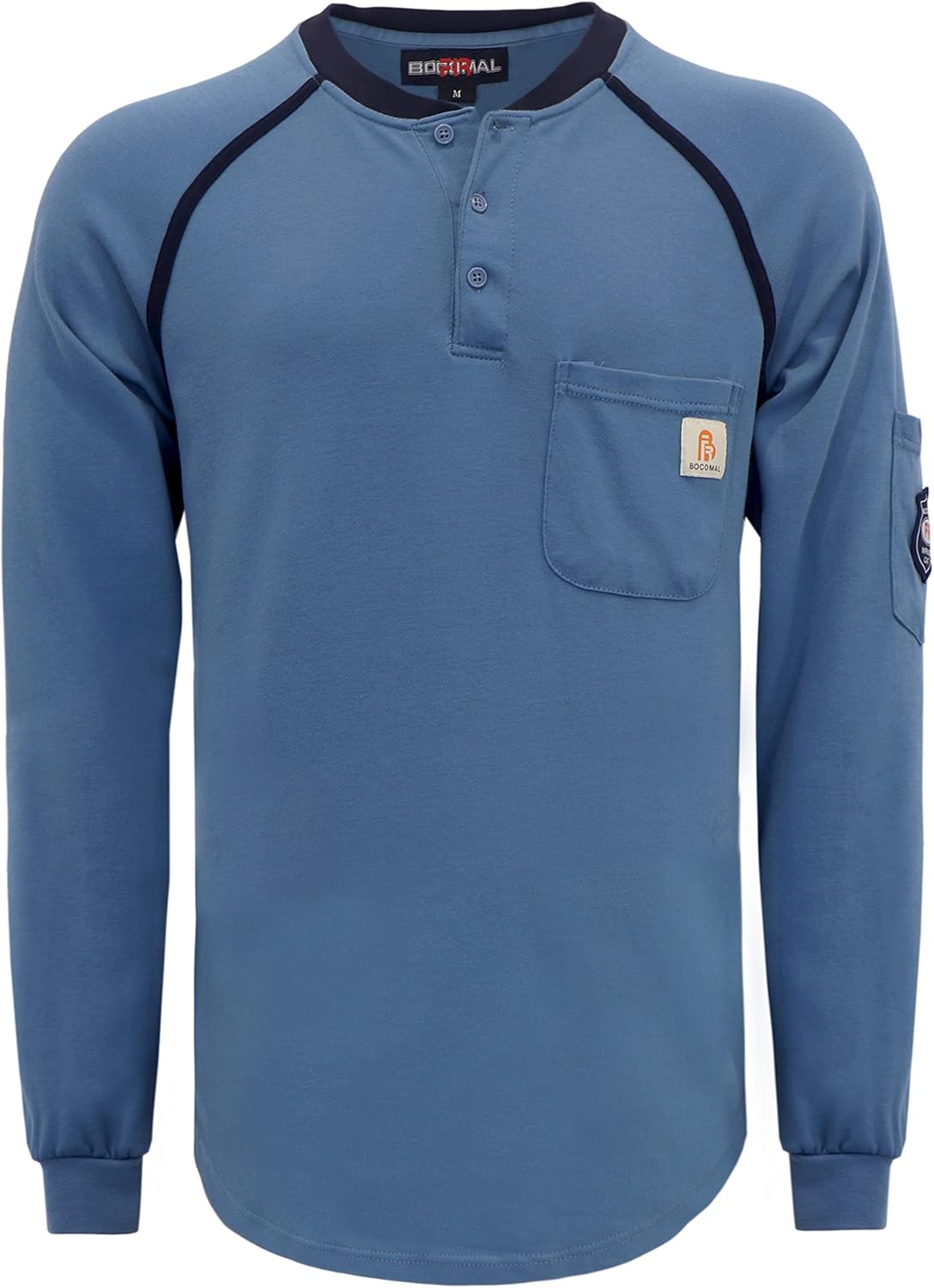BOCOMAL FR Shirts Flame Resistant Henley for Safety and Comfort