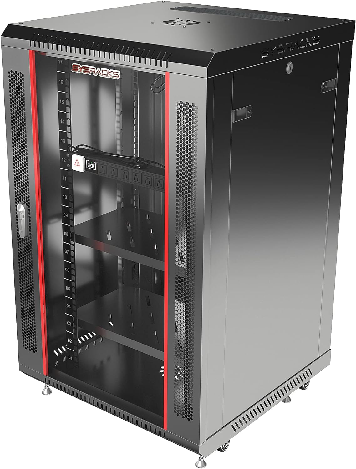 Network Data Cabinet - 18U Rack Mount for IT Equipment Storage
