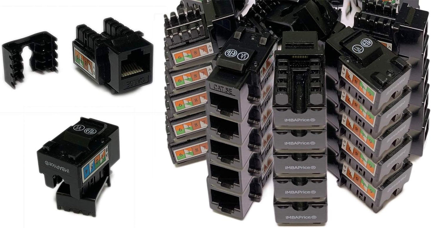 iMBAPrice Keystone Punch Down Jack Cat-5e RJ-45 for Networking
