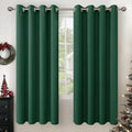 Emerald Green Velvet Curtains 72 in Length - Thermal, Soft Luxury
