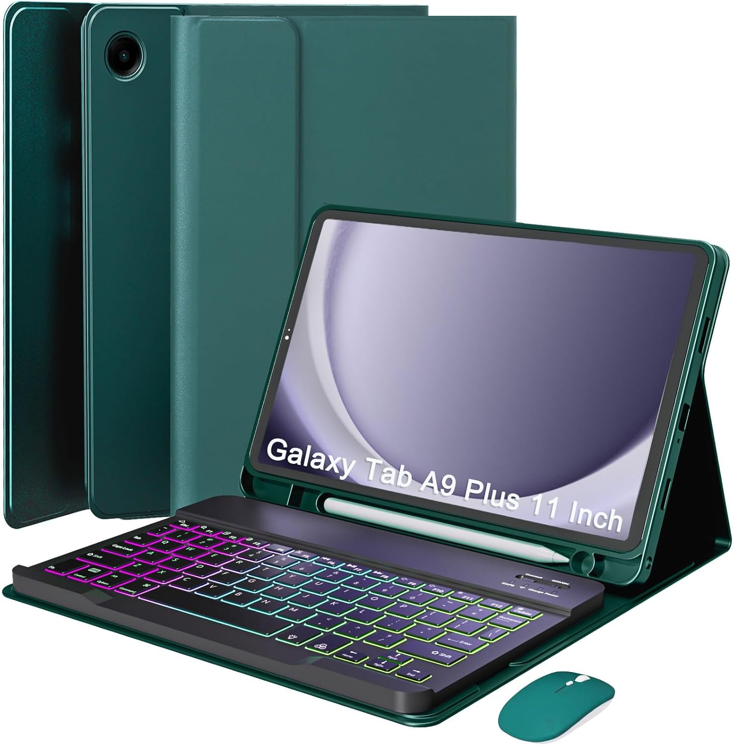 Keyboard Case for Samsung Galaxy Tab A9+ with Backlit Keyboard