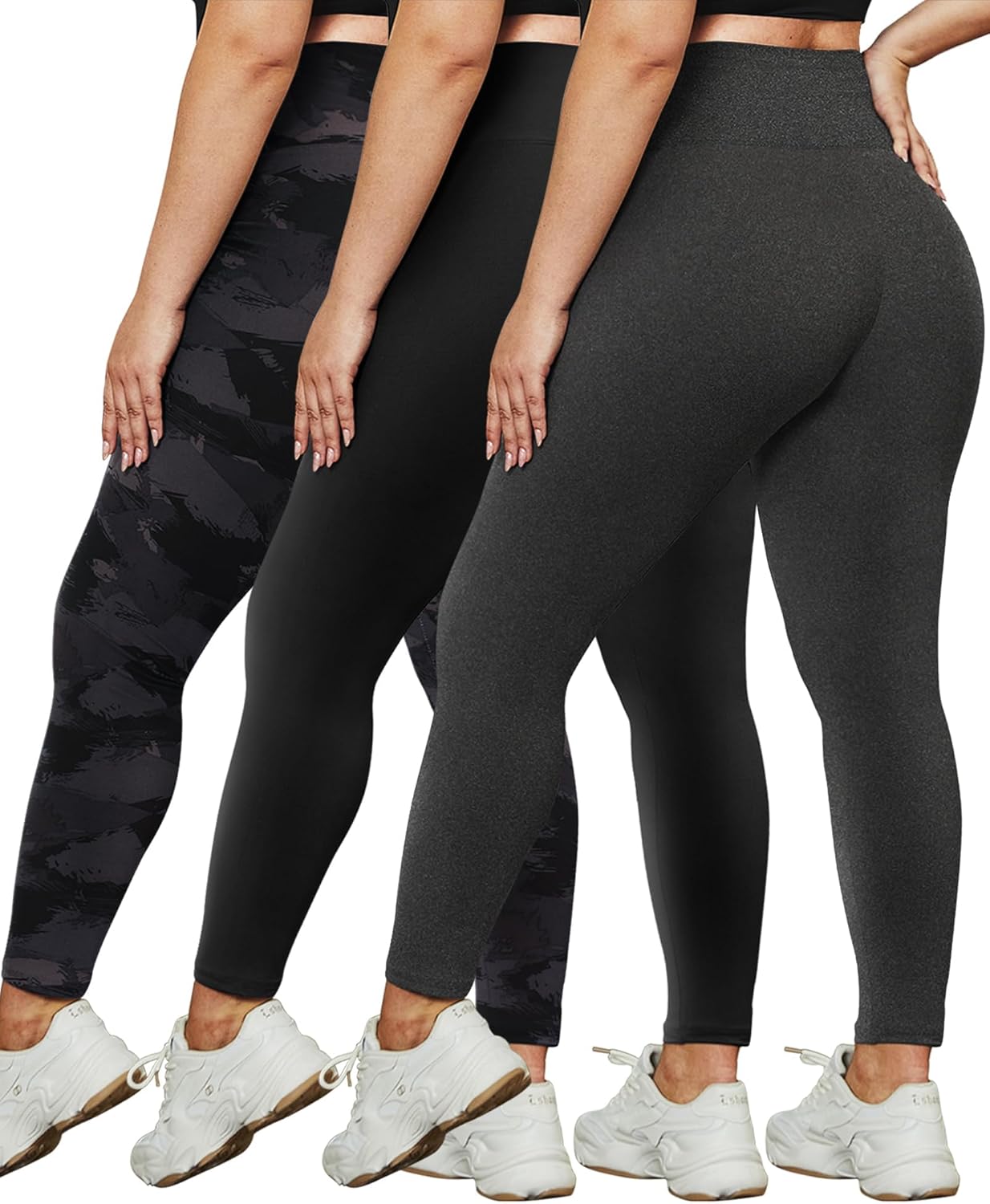 Plus Size Leggings for Women - High Waist Stretchy Pants