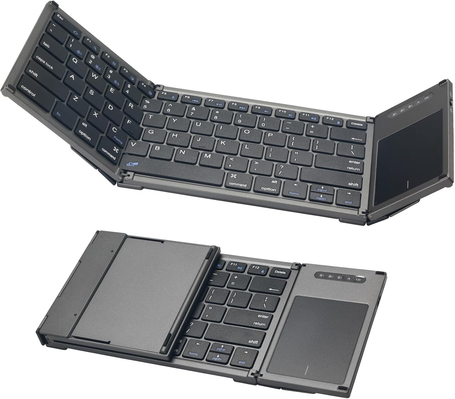 ZZR SEVEN Foldable Keyboard: Touch Pad, Multi-Device Compatible
