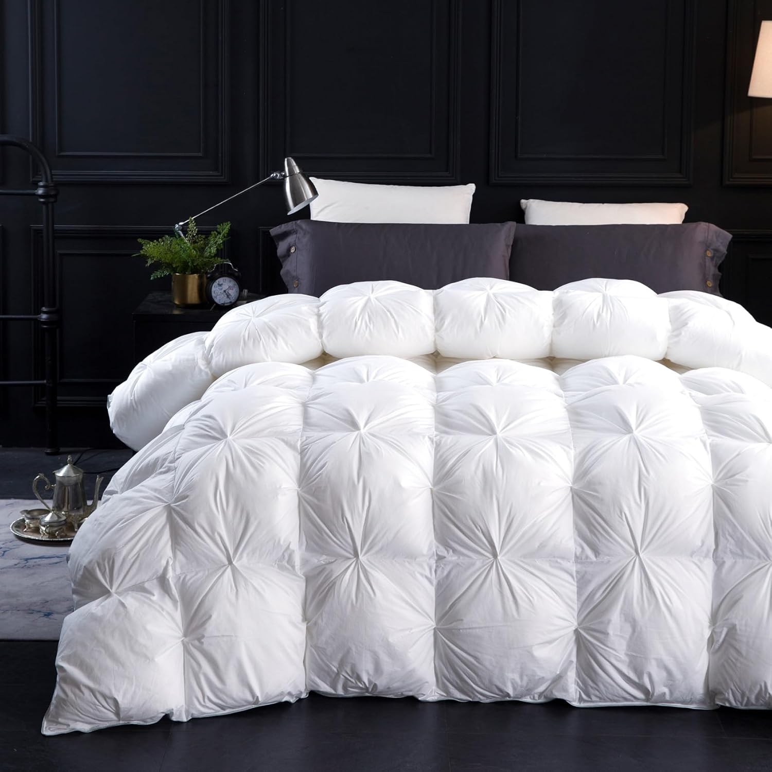 Three Geese King Size Pinch Pleat Duck Feather Down Comforter