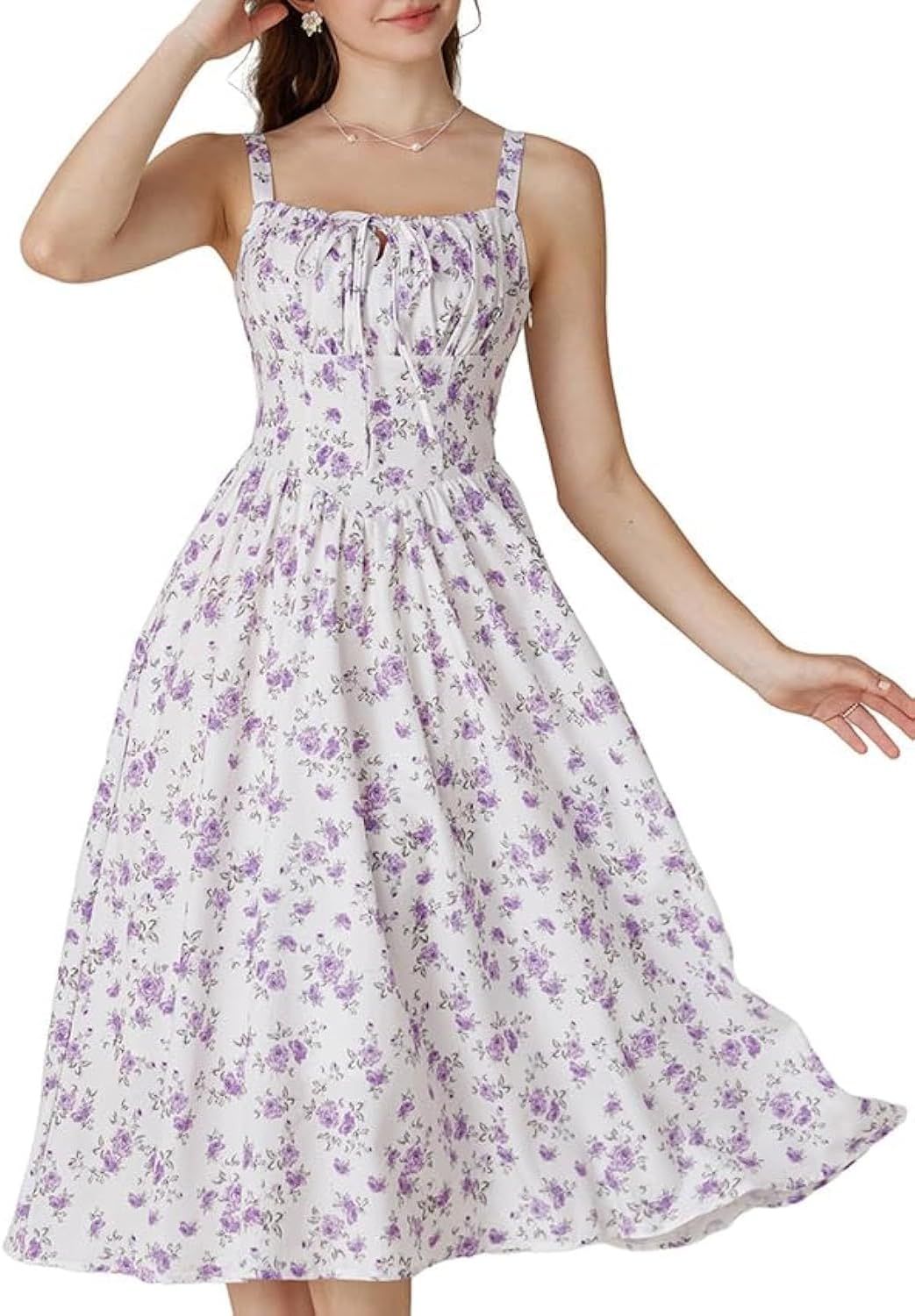 Floral Printed Corset Dress for Stylish Summer Outfits