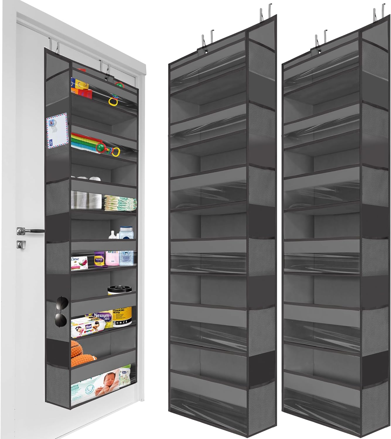 HOMELUX THEORY Over the Door Organizer with 6 Pockets and Mesh