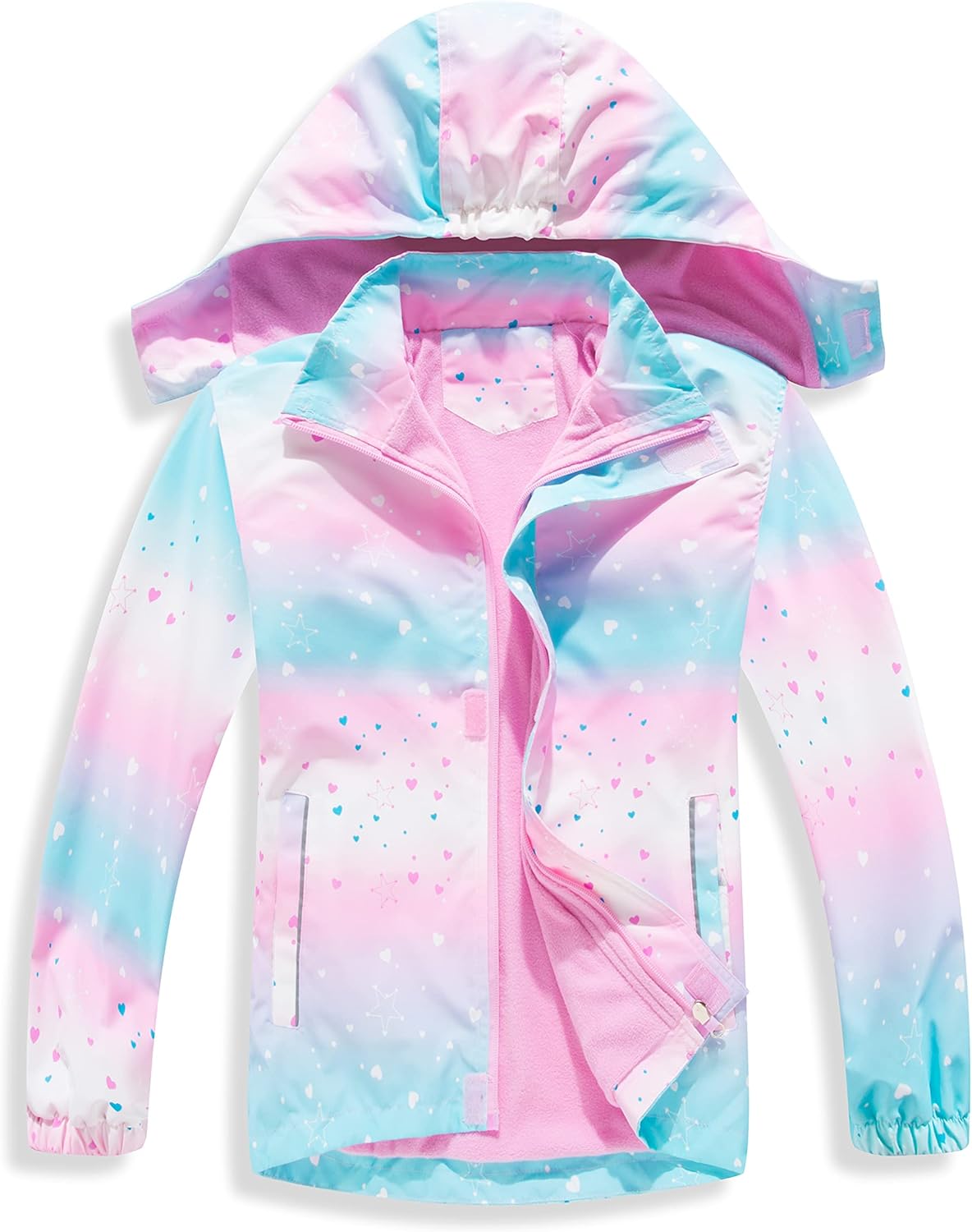 MGEOY Boys Girls Rain Jackets Lightweight Waterproof Hooded Raincoats