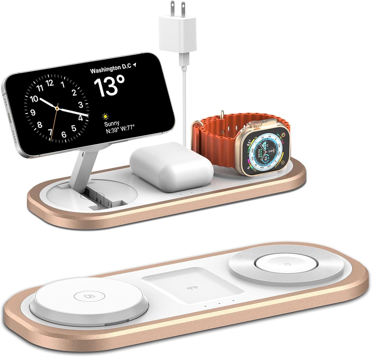 3-in-1 Foldable Wireless Charger - Fast Charging for Apple Devices! 