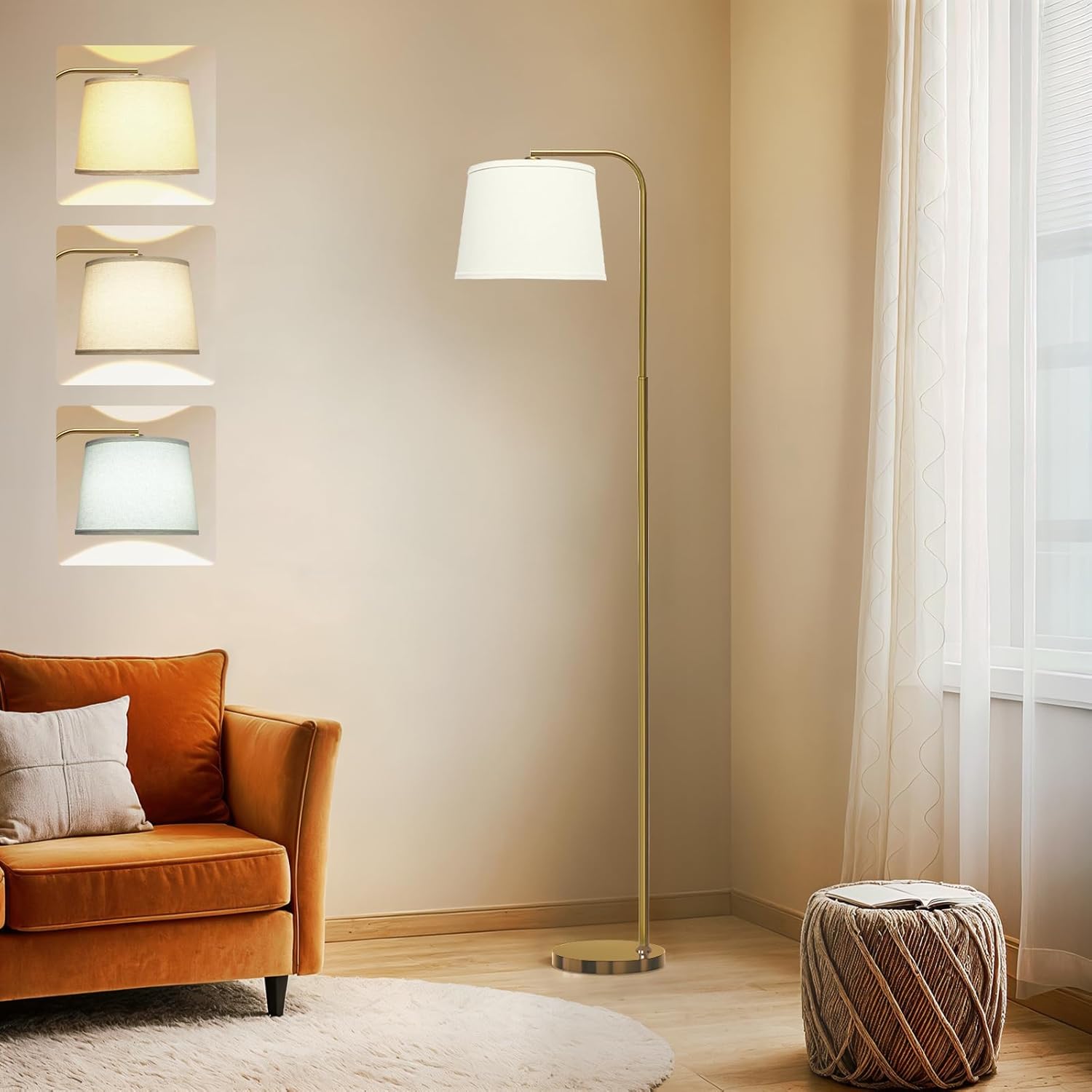 AKASUKI Floor Lamp with 3 Color Temperatures for Any Room