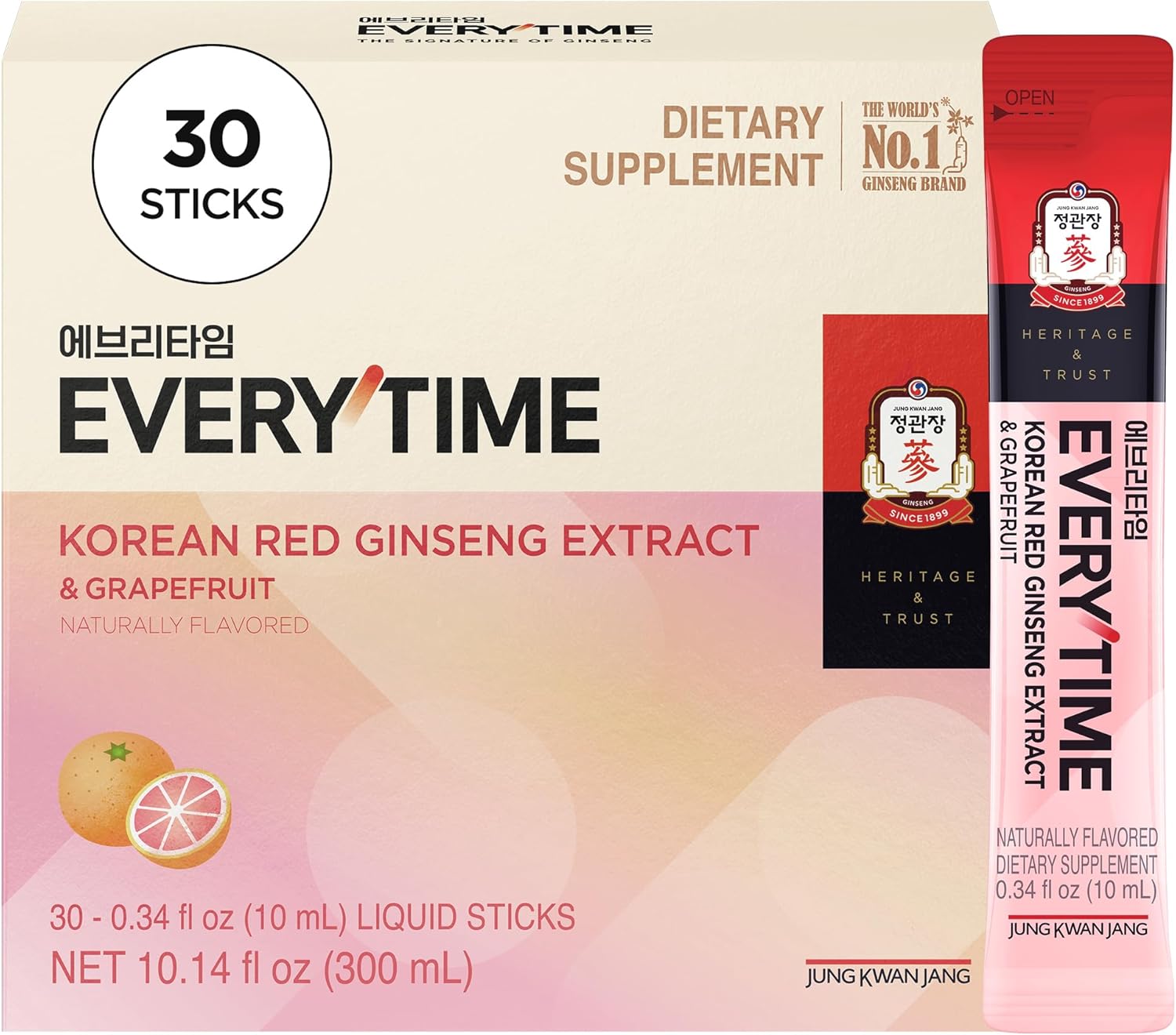 Everytime Korean Red Ginseng Extract Stick for Energy Boost