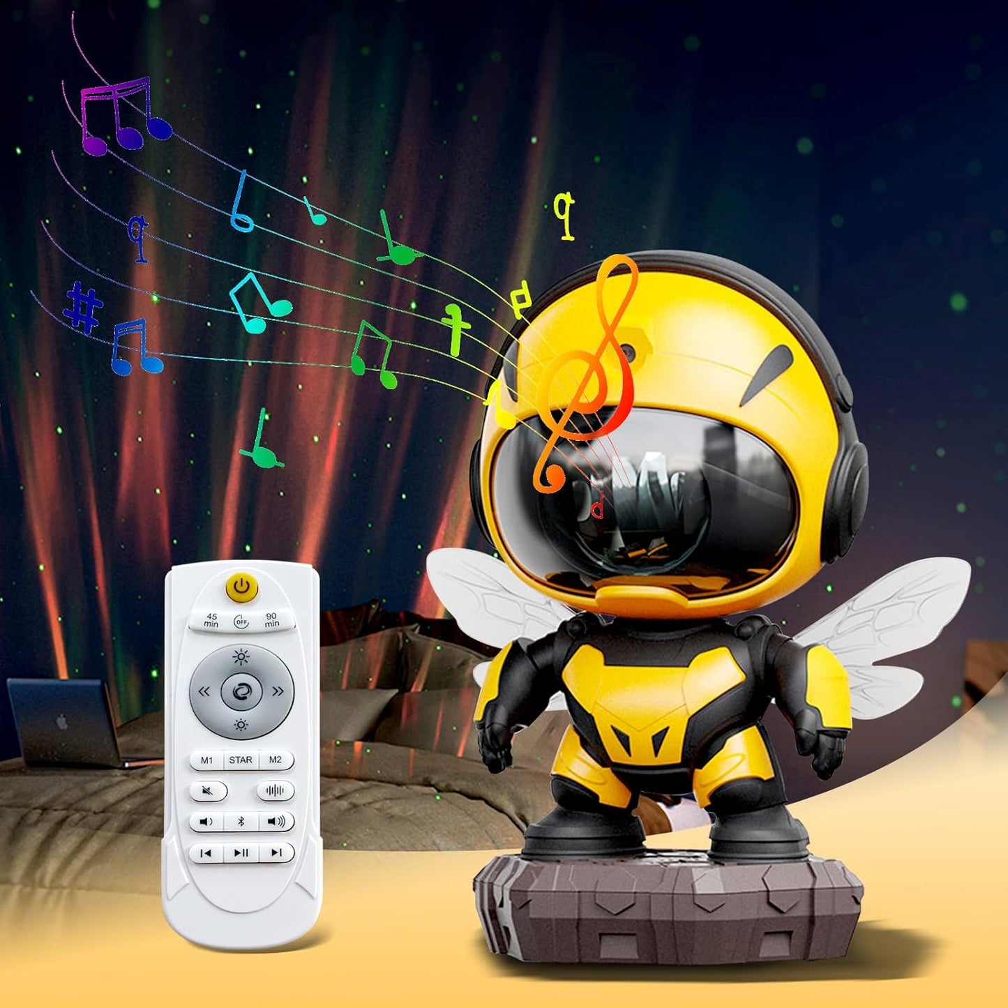 Remote-Controlled Star Projector with Bluetooth Speaker