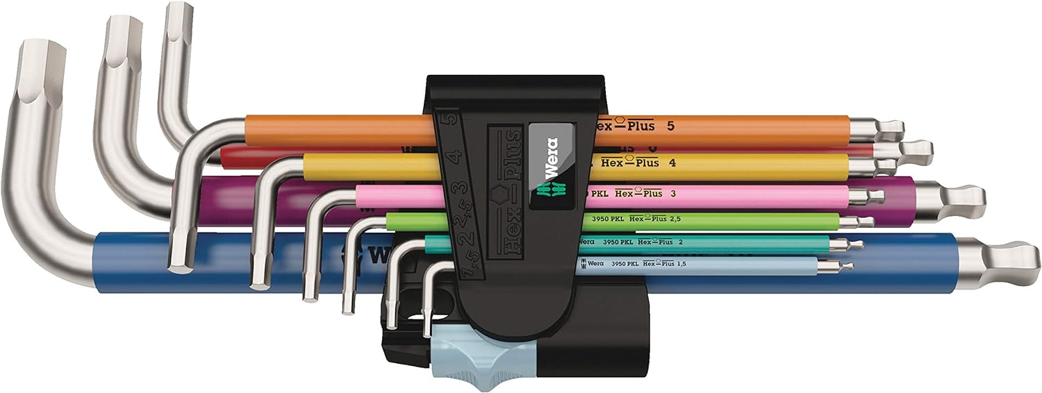 Wera L-Key Set 3950 Spkl/9 SM Metric for Stainless Steel Use
