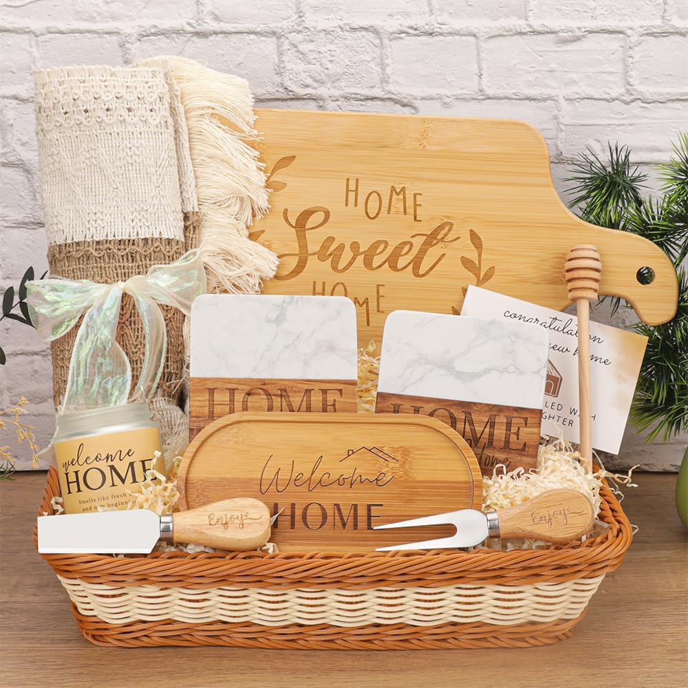 Unique Housewarming Gifts New Home Basket Set for Couples