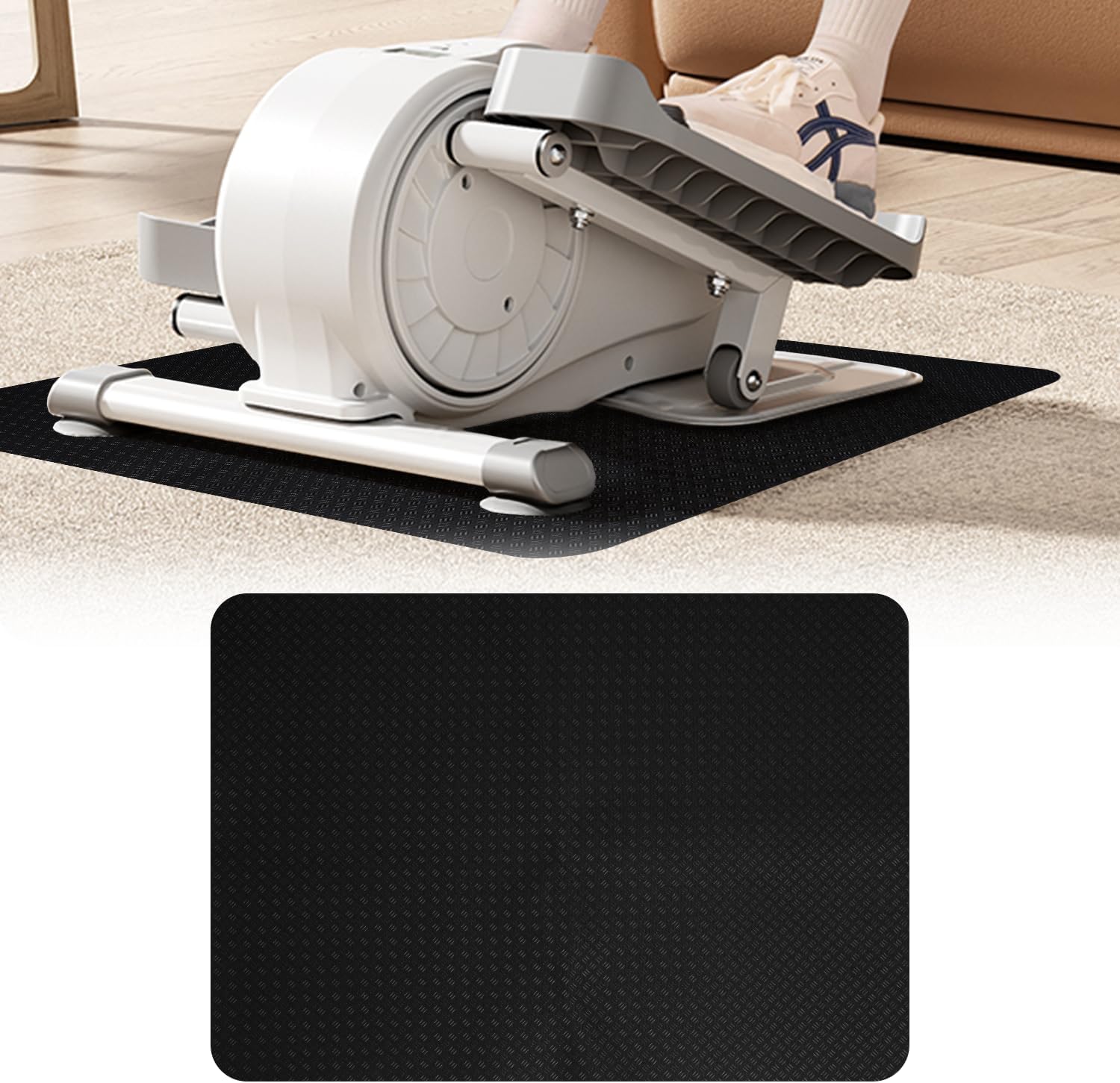 Non-Slip Double Mat for Steppers: Stability & Protection