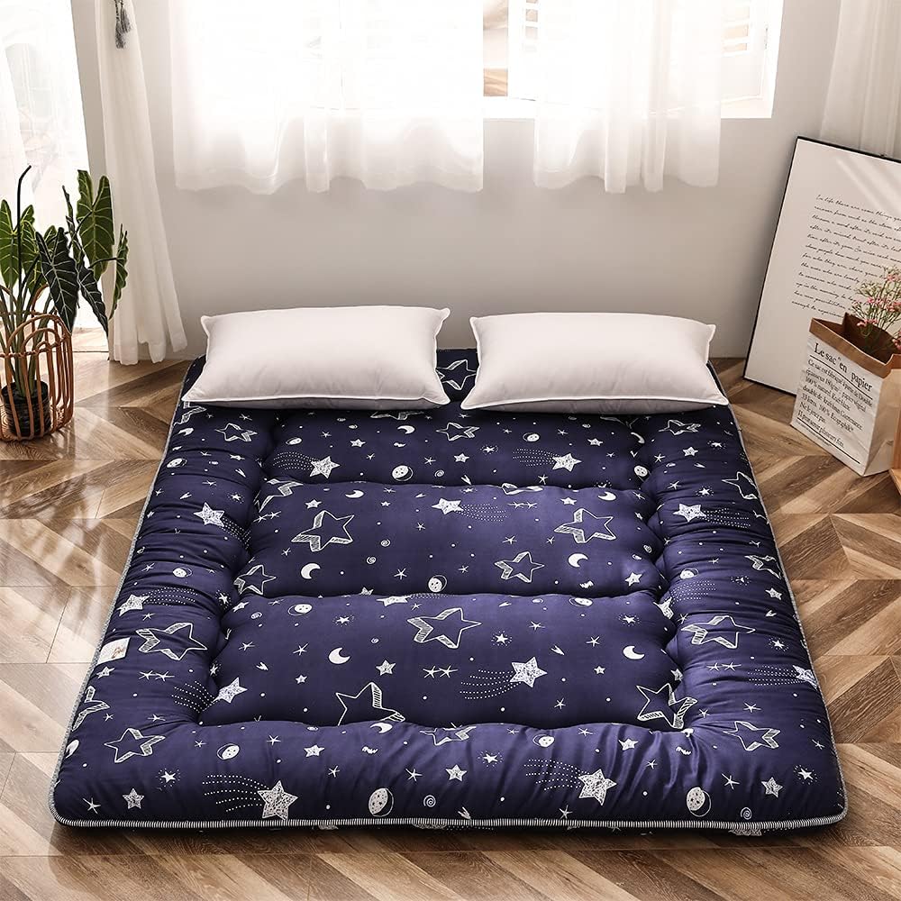 Navy Star Futon Mattress for Kids and Camping by MAXYOYO