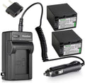 Kastar Battery (2-Pack) + Charger for Sony NP-FH100 - Long Runtime