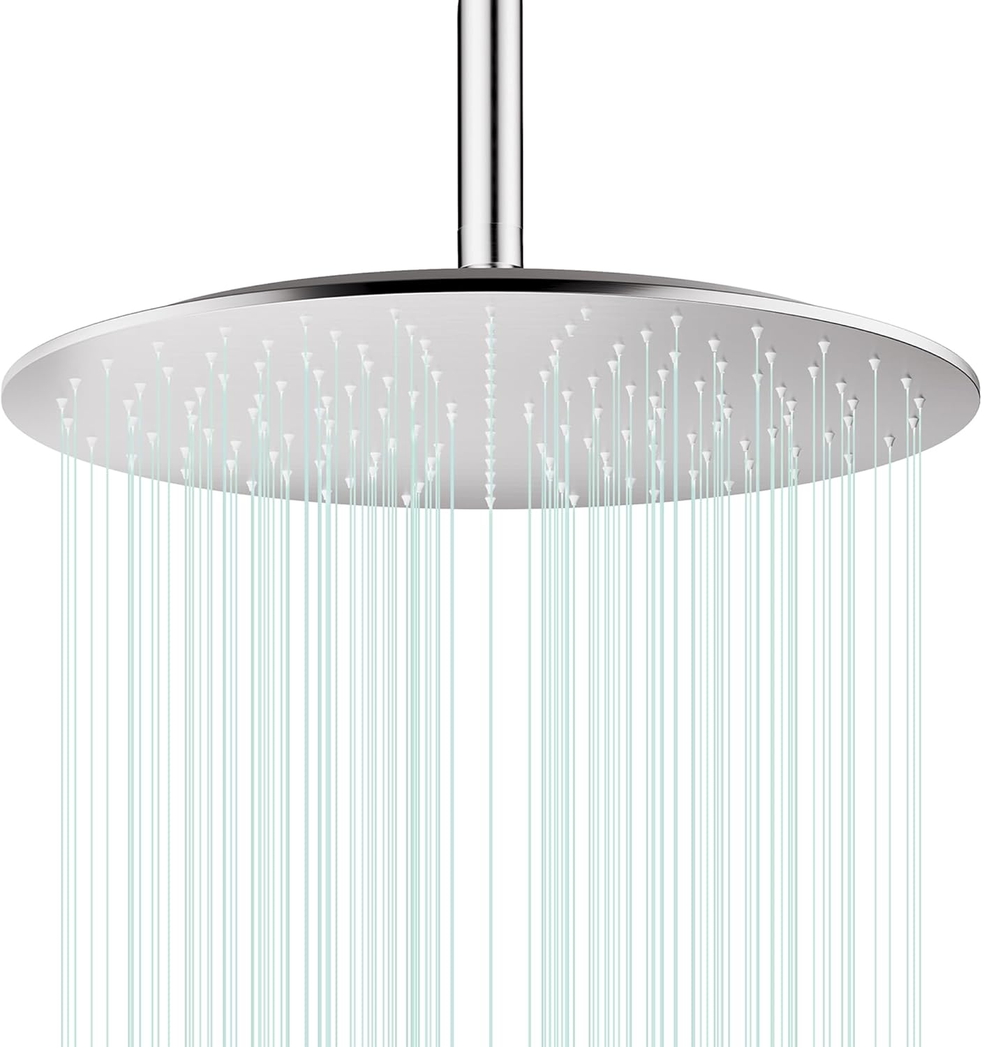 All Metal Rain Shower Head - Heavy Duty Stainless Steel Design