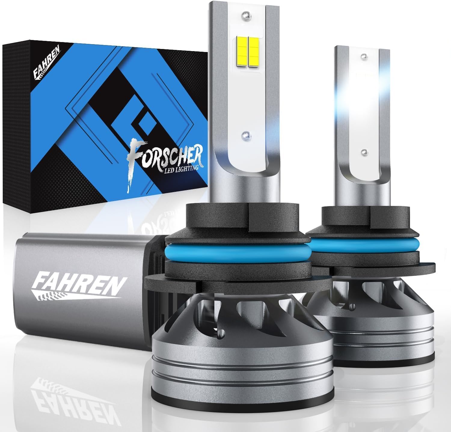 FAHREN 9007 LED Bulb: 33000LM Super Bright, 6500K Cool White