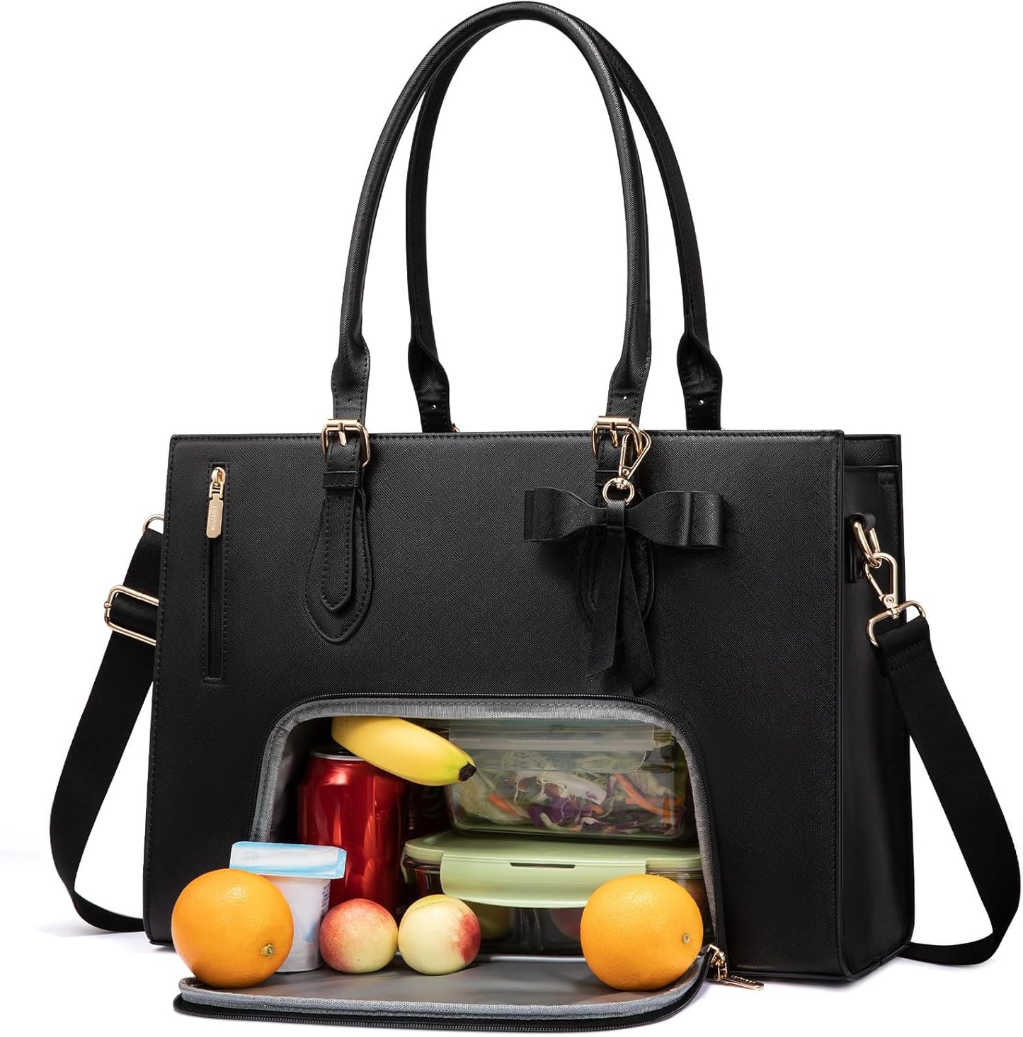 LOVEVOOK Laptop Lunch Tote Bag for Women with Insulated Compartment