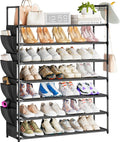 Large Capacity 7 Tier Shoe Rack Black - Holds 28-35 Pairs