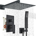 Shower Faucet Matte Black Shower System with 12in Rain Head - Luxury