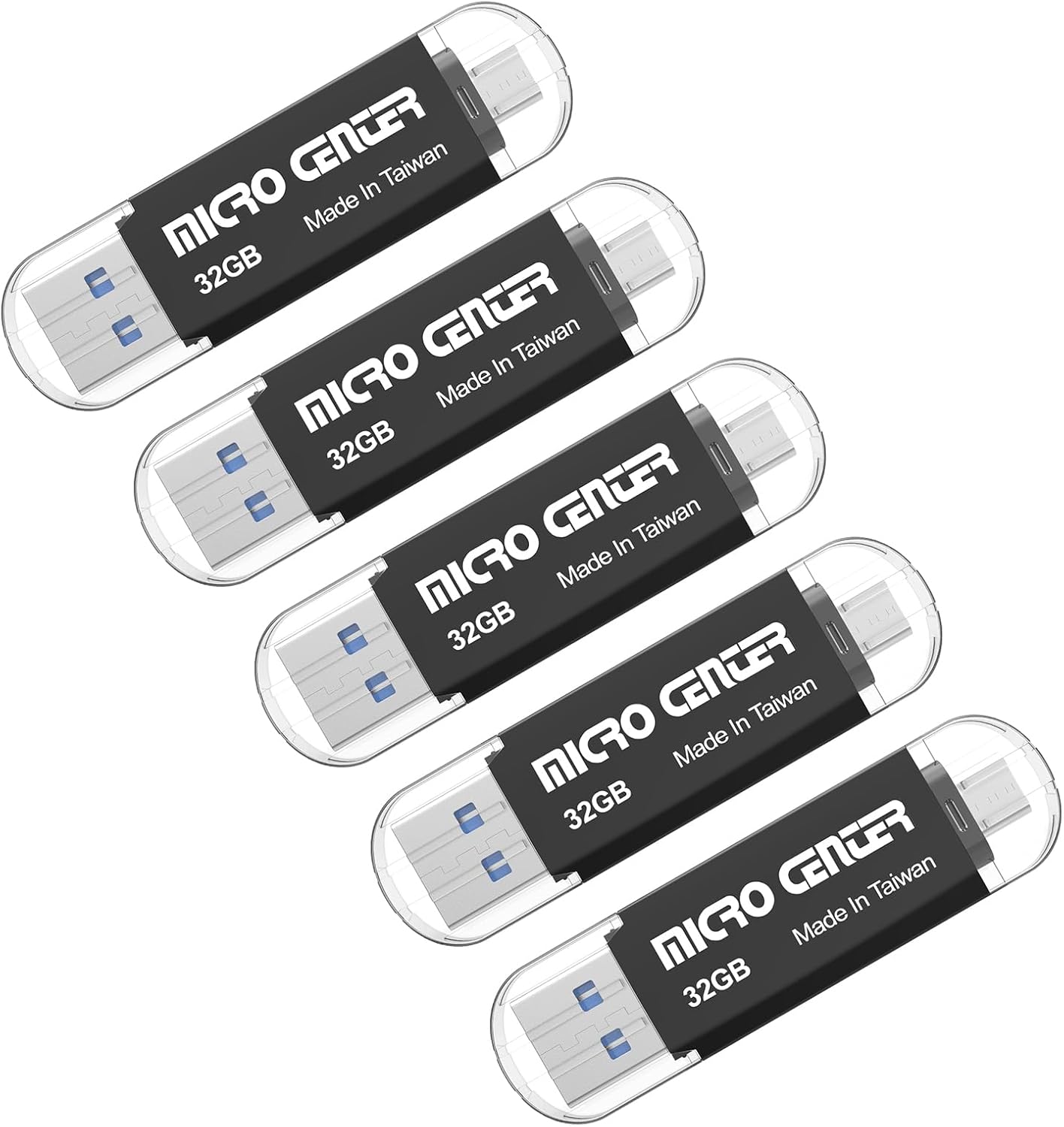 INLAND 32GB Dual Drive 5 Pack for Fast Data Transfer Needs