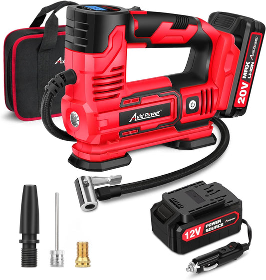 Portable 20V Tire Inflator w/ Li-ion Battery
