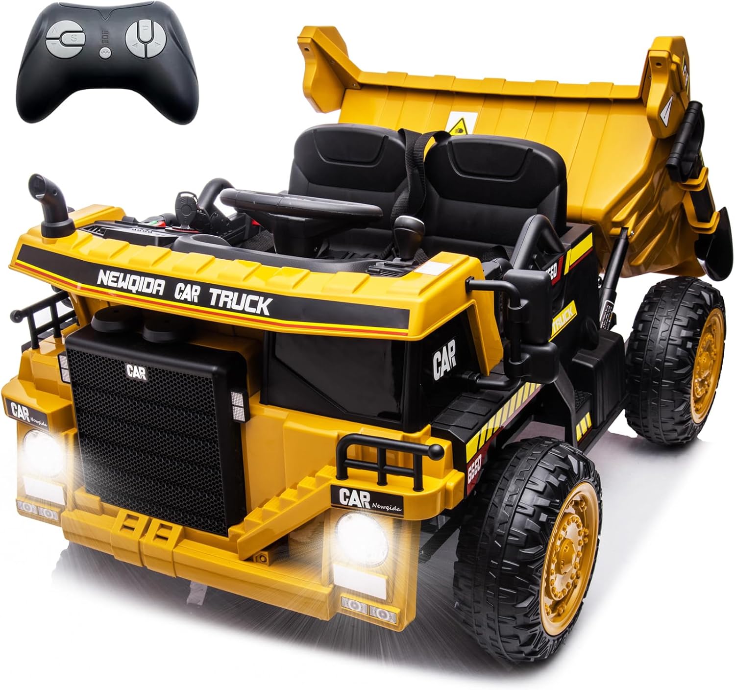 NEWQIDA Ride on Dump Truck for Kids with Remote Control Fun