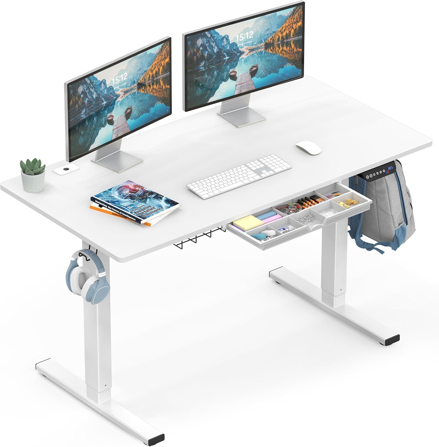 Height Adjustable Standing Desk with Memory Preset