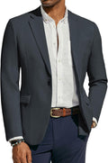 Men's Lightweight One Button Blazer - Breathable Casual Sport Coat