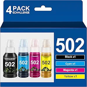ECHALLENGE 502 Compatible Refill Ink Bottles for Epson Printers