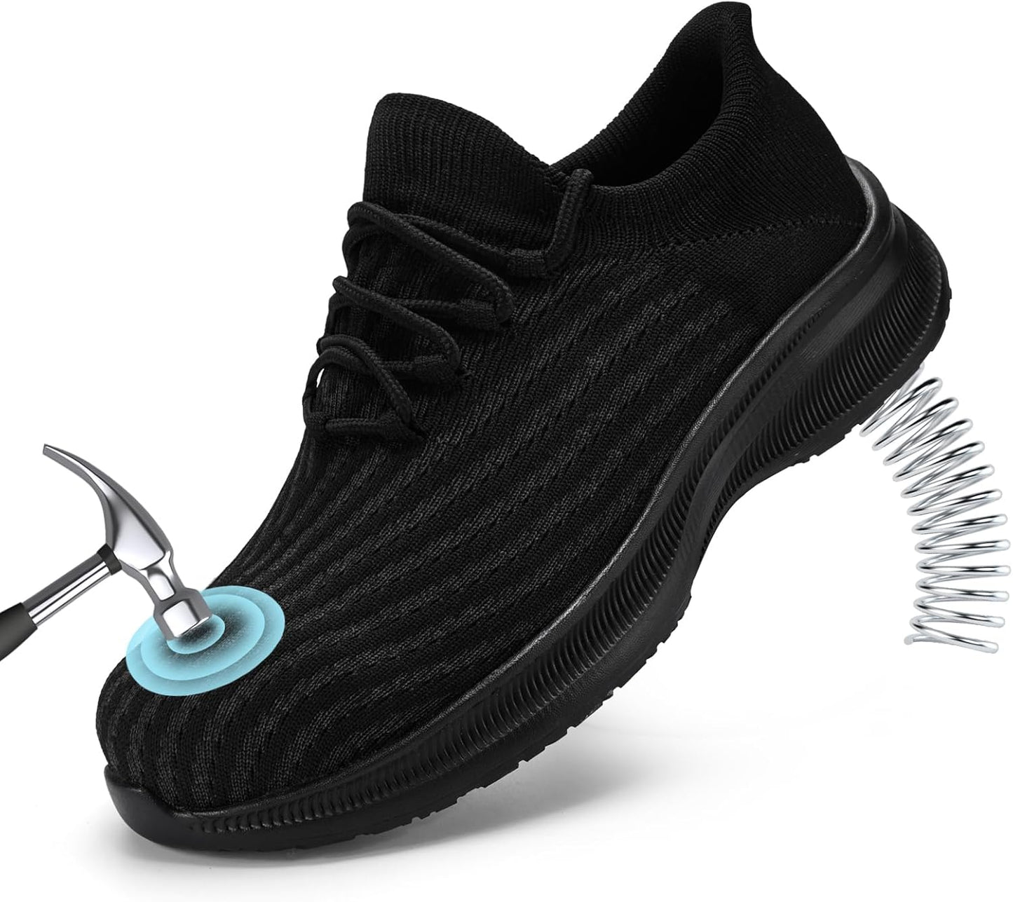 LIANGGO Steel Toe Shoes for Men Women - Safety Work Sneakers