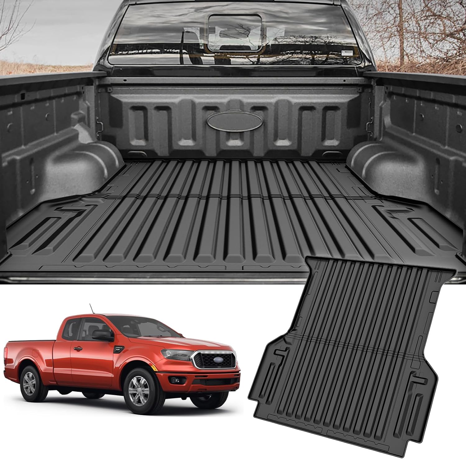 Custom Fit Ranger Truck Bed Mat for 2024 2025 Ford Ranger