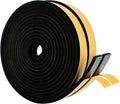 Black 1 in x 1/4 in x 30 ft Foam Weather Stripping Door Seal