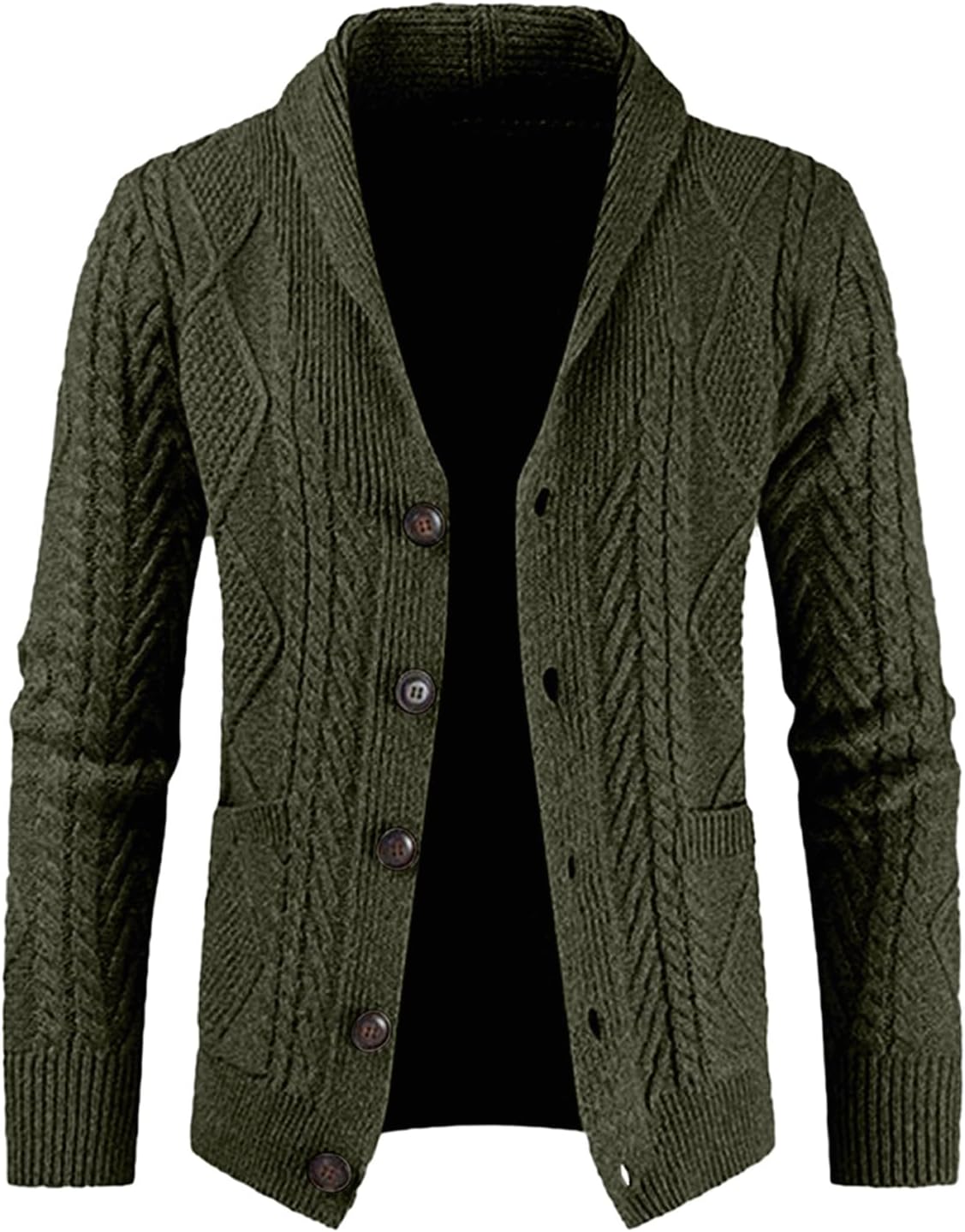 JMIERR Men's Casual Wool Blend Cardigan Sweater for All Seasons