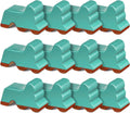 Resin Pot Feet for Outdoor Planters 12 Pcs - Vintage Blue lift