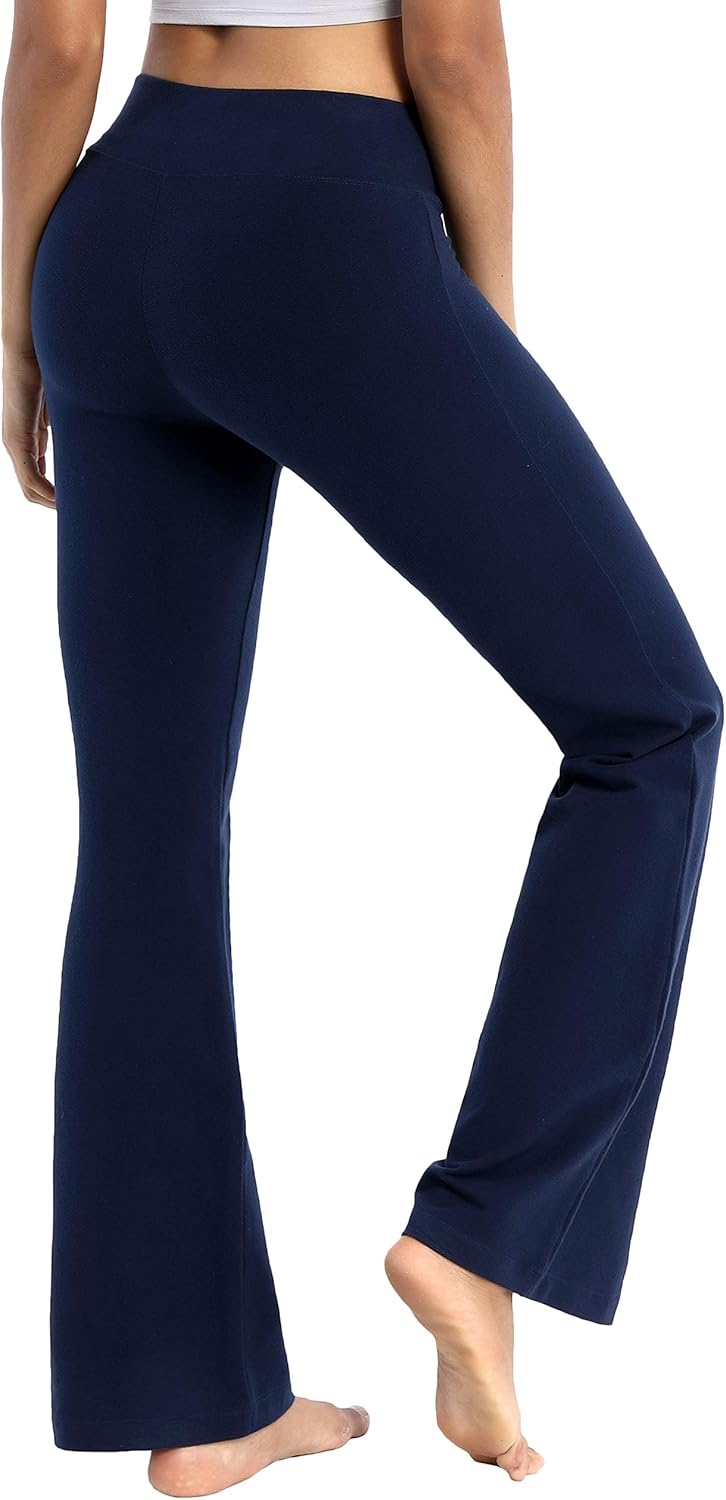 High Waist Bootcut Yoga Pants for Women - Flared Tummy Control