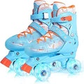 MammyGol Adjustable Roller Skates for Kids Ages 3-8 - 4 Size Fit