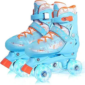 MammyGol Adjustable Roller Skates for Kids Ages 3-8, Fun Colors