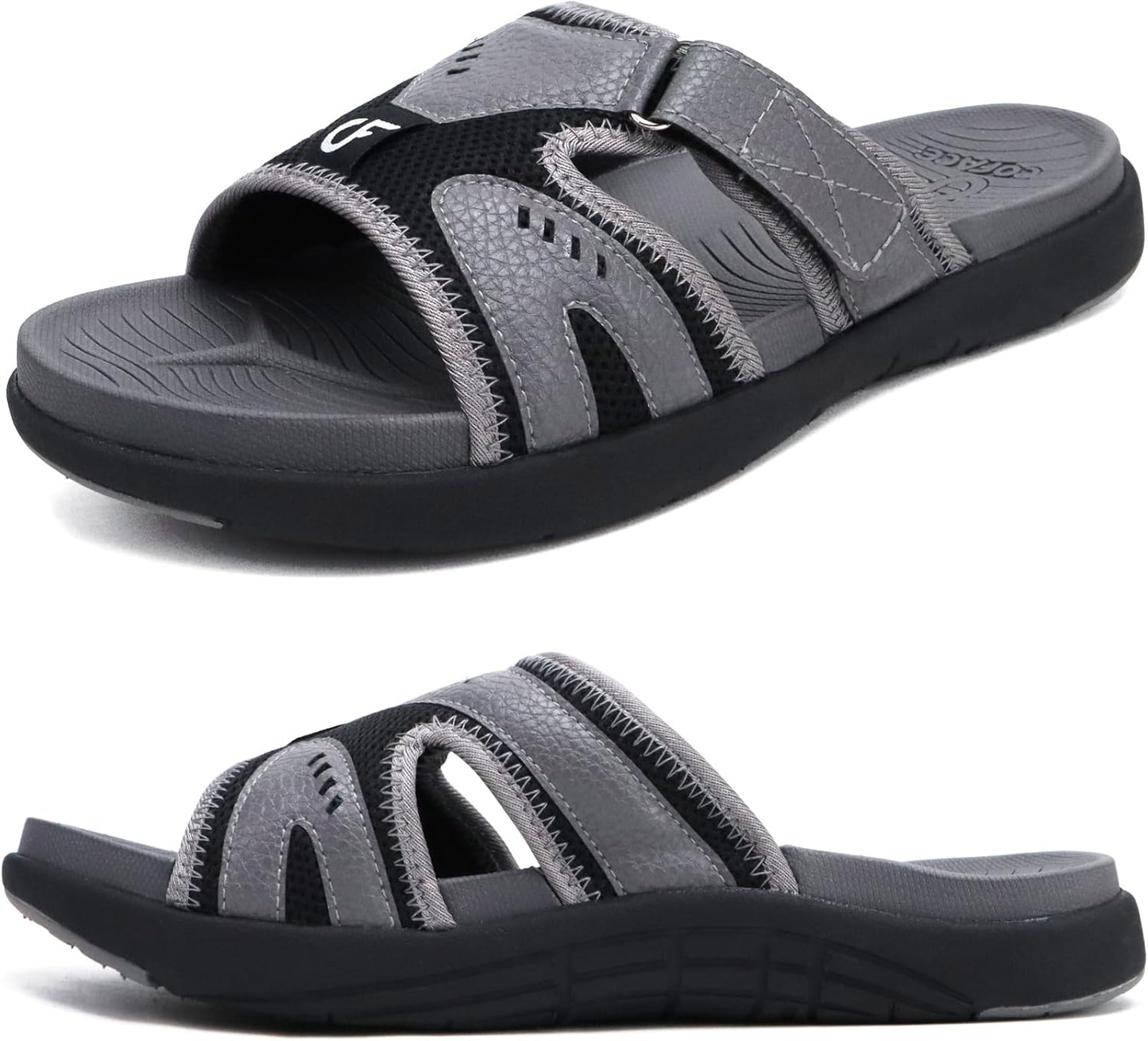 COFACE Mens Sport Recovery Sandals for Plantar Fasciitis Relief