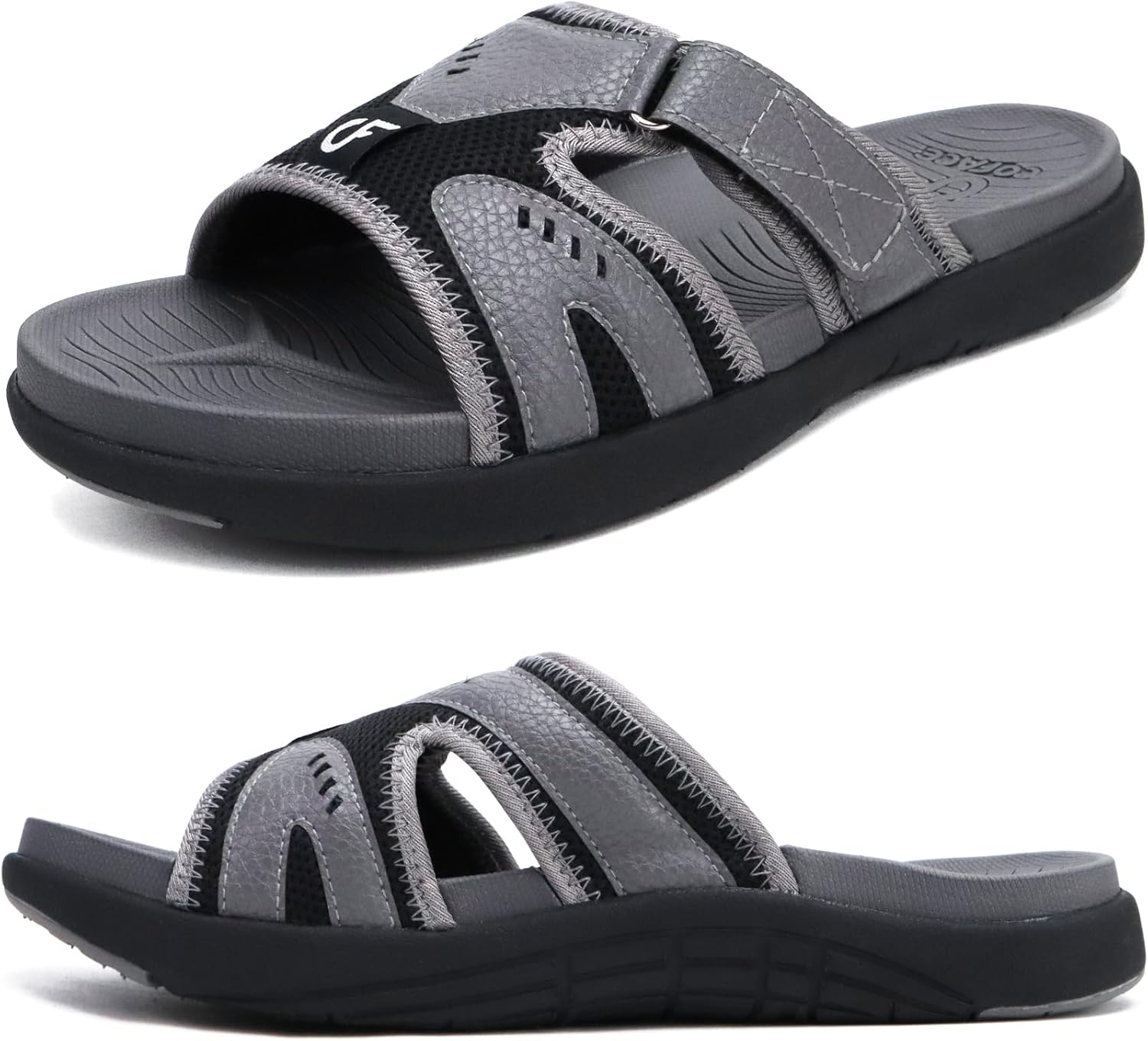 COFACE Mens Sport Recovery Sandals for Plantar Fasciitis Relief