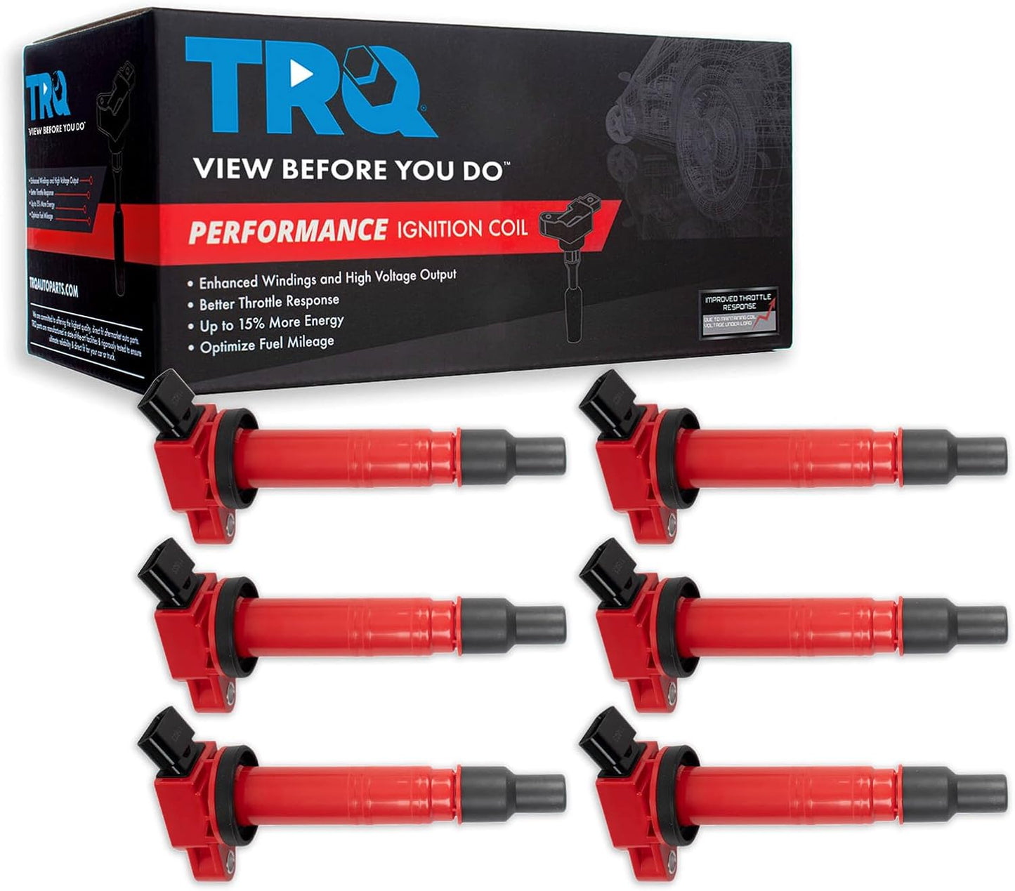 TRQ Ignition Coil Set for 2003-2009 Toyota 4Runner & Tacoma