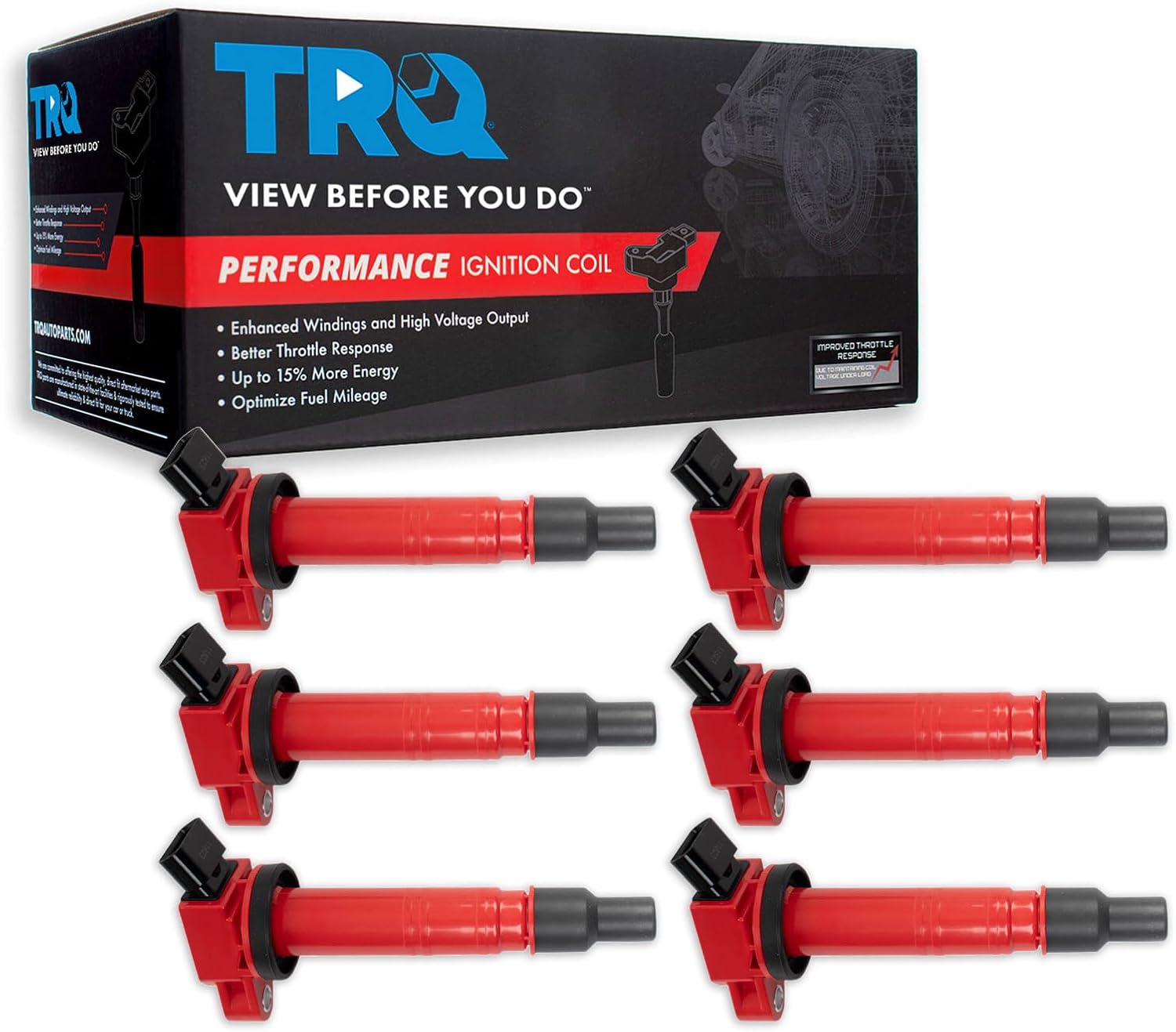 TRQ Ignition Coil Set for 2003-2009 Toyota 4Runner & Tacoma