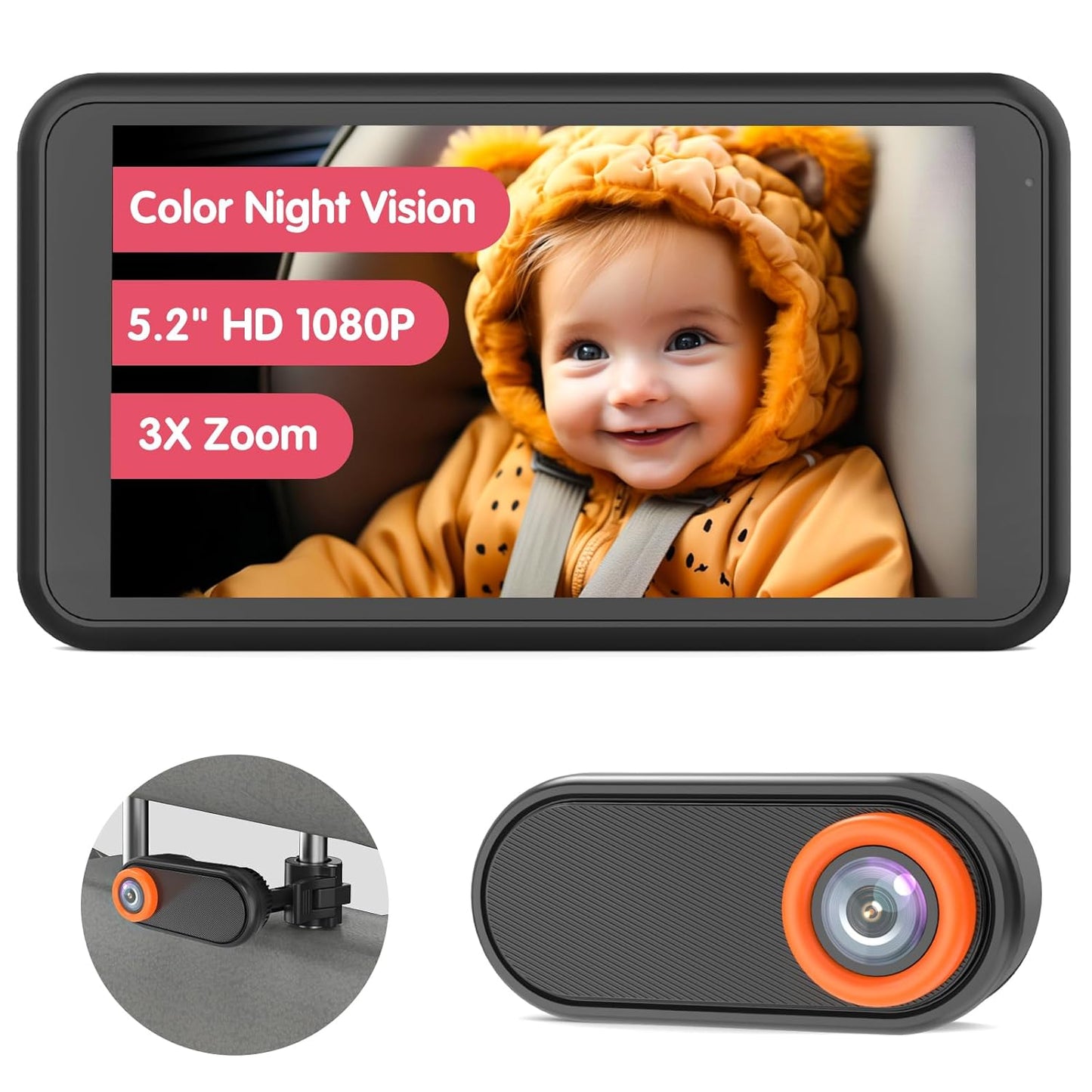 Crystal Clear Back Seat Baby Camera - LUCKVIEW