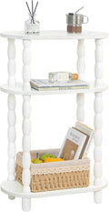 MaxSmeo Narrow Side Table Small End Table - Space-Saving 3-Tier
